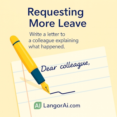 IELTS General Writing Task 1 – You want to request a few extra days of leave from your employer. Write a letter explaining why you need it. | LangorAi.com