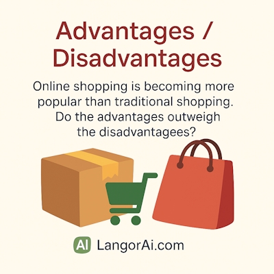 IELTS Writing Task 2 – Online shopping is becoming more popular than traditional shopping. | LangorAi.com