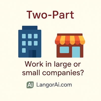 IELTS Writing Task 2 – More people today prefer to work in large companies rather than small businesses.| LangorAi.com